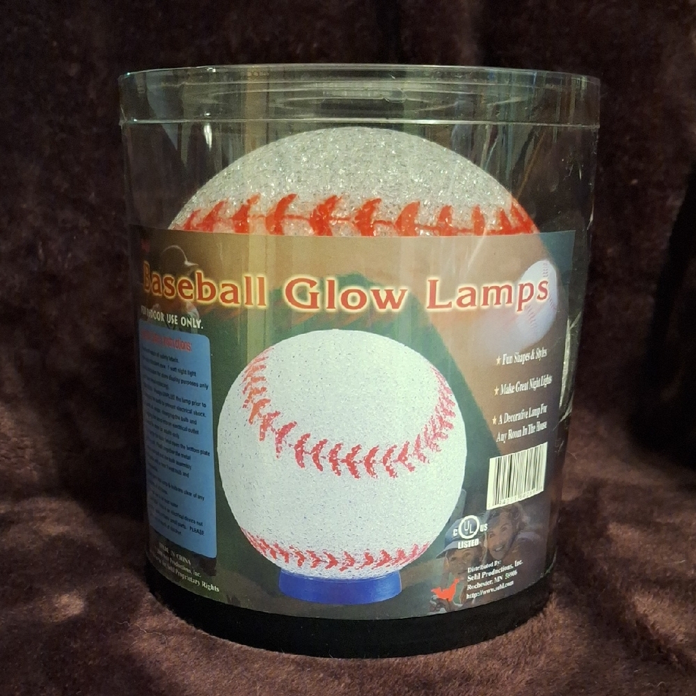 Sehl Baseball Glow Light, Table Lamp, Nightlight Squishy 2000 (NEW)